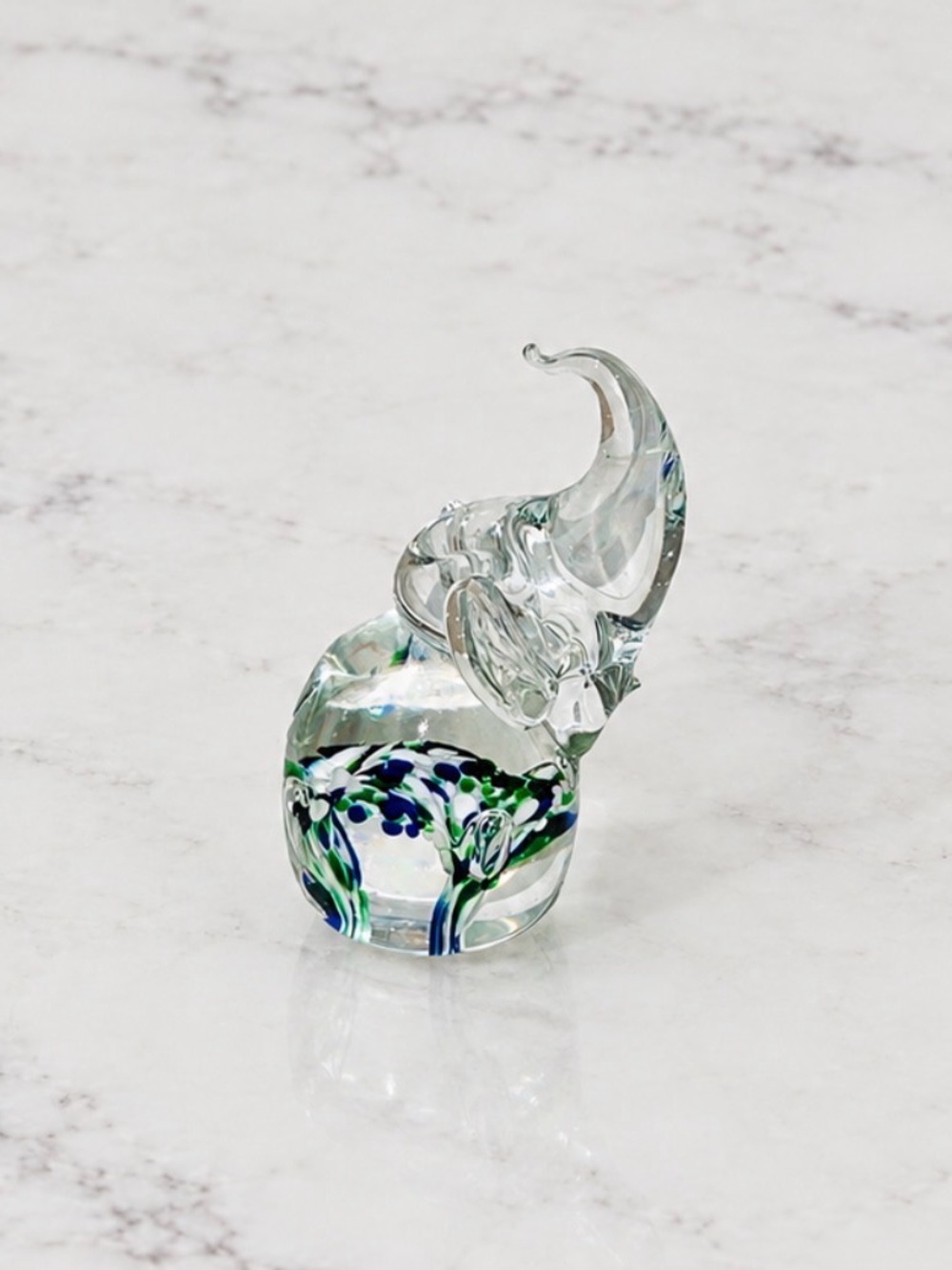 blown glass elephant